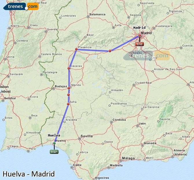 Train Huelva to Madrid