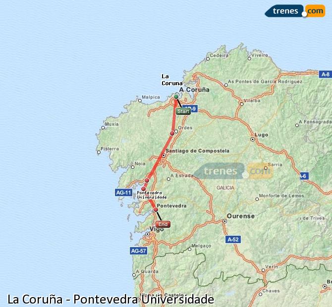 tren a coruna pontevedra