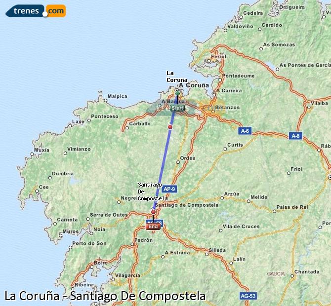 Tren La Coruña / A Coruña Santiago de Compostela