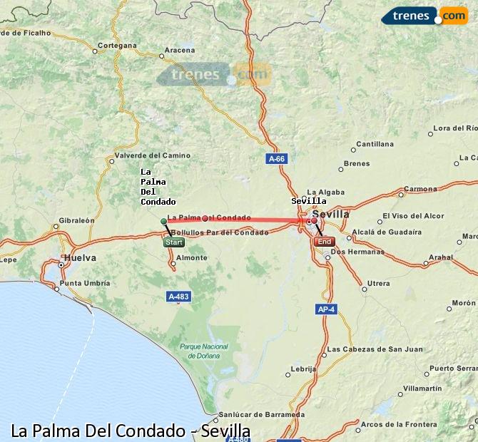 Tren La Palma del Condado Sevilla Santa Justa