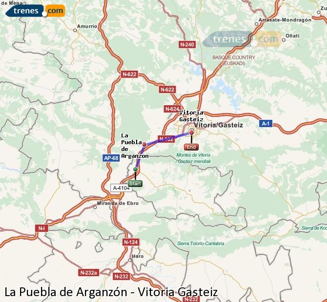 Tren La Puebla de Arganzon Vitoria – Gasteiz