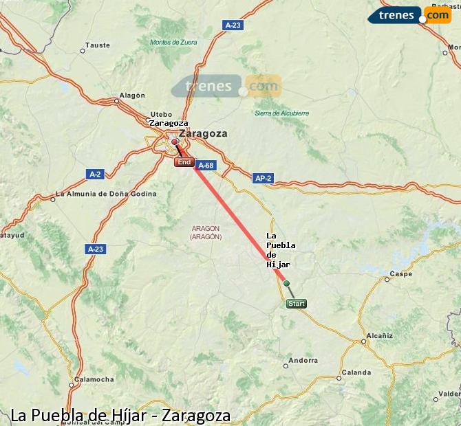 Tren La Puebla de Hijar Zaragoza