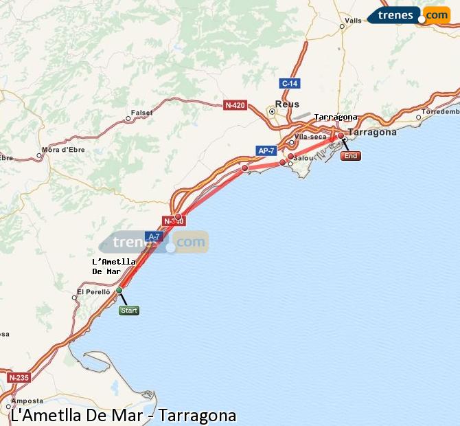 Tren L'Ametlla de Mar Tarragona