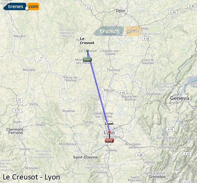 Train Le Creusot Lyon