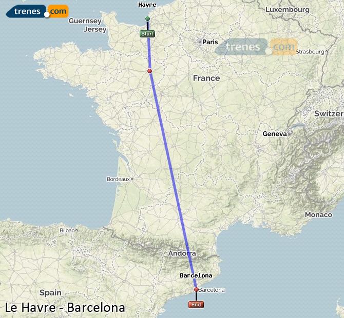 Train Le Havre (El Havre) Barcelona
