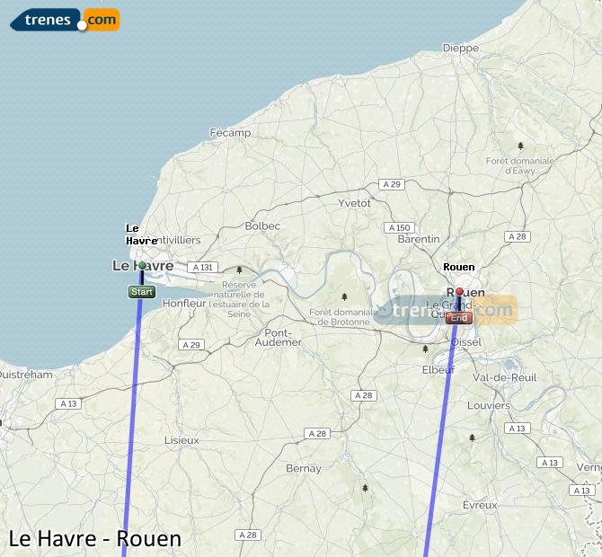 Tren Le Havre (El Havre) Rouen Rive Droite (Ruan)