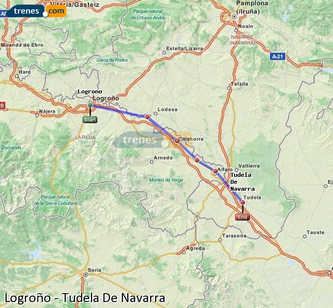 Tren Logroño Tudela de Navarra
