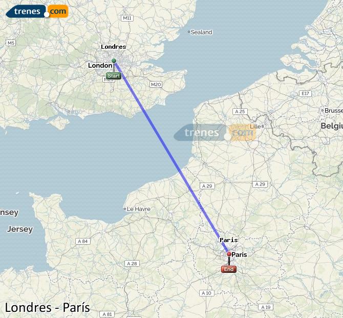 ¿Cuánto cuesta viajar en tren de Londres a París