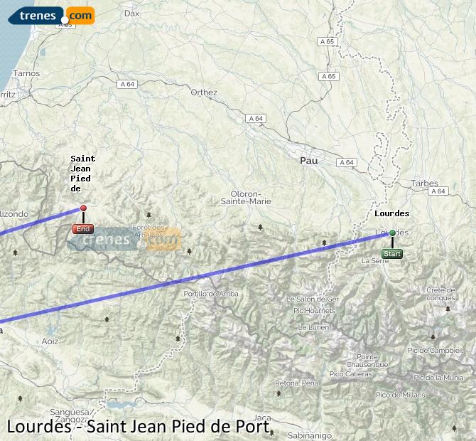 Treno Lourdes St-Jean-Pied-de-Port (San Juan Pie de Puerto)