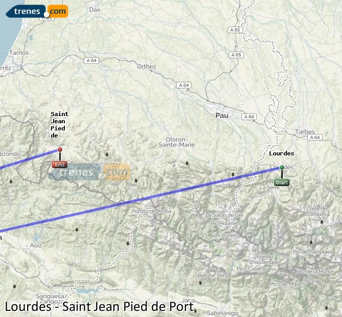 Treno Lourdes St-Jean-Pied-de-Port (San Juan Pie de Puerto)