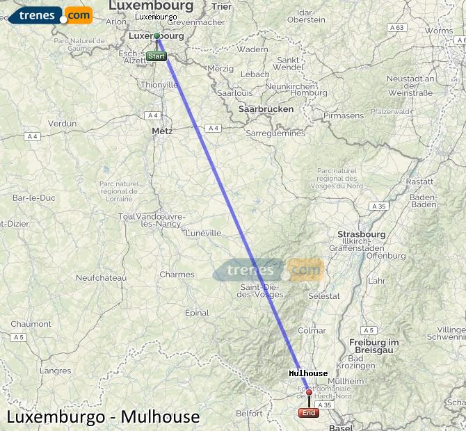 Train Luxembourg (Luxemburgo) Mulhouse