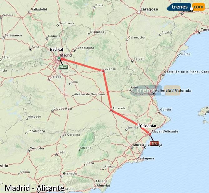 Train Madrid to Alicante / Alacant