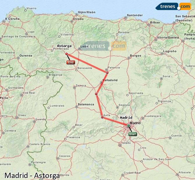 Train Madrid to Astorga