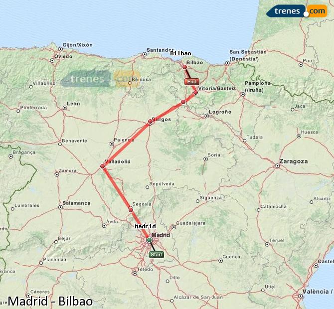 ¿Cuánto tardará el AVE de Madrid a Bilbao