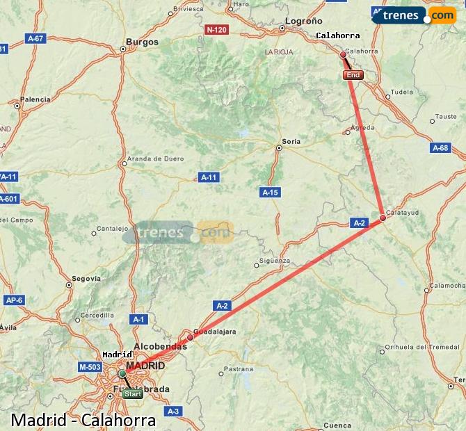Ampliar mapa Trenes Madrid Calahorra