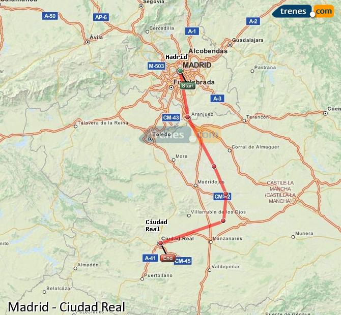 Train Madrid to Ciudad Real