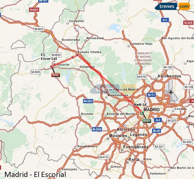 Train Madrid to El Escorial