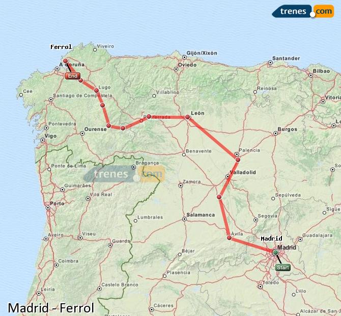 Train Madrid to Ferrol