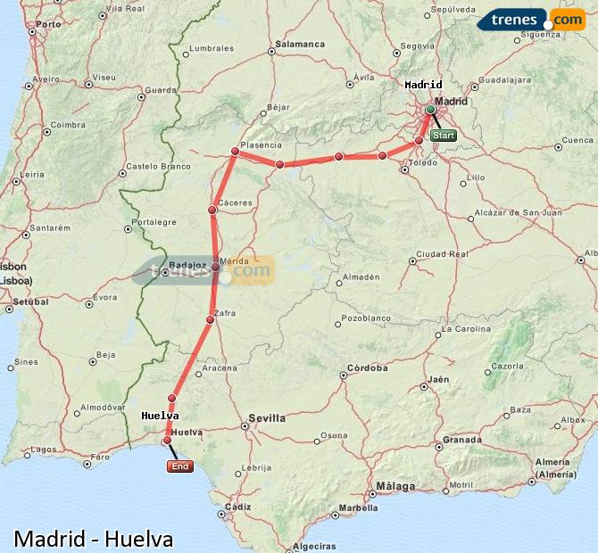 Train Madrid to Huelva