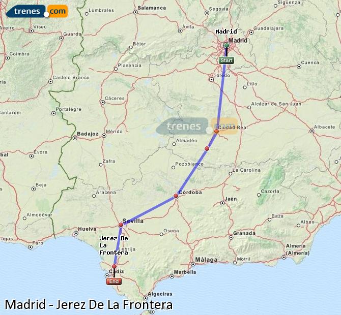 Train Madrid to Jerez de la Frontera