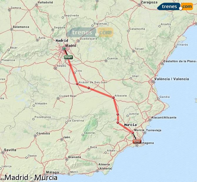 Train Madrid to Murcia