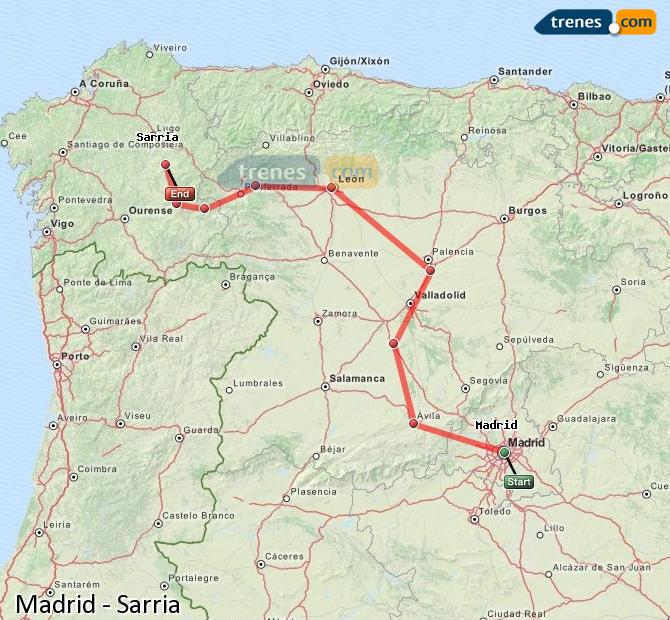 Ampliar mapa Trenes Madrid Sarria