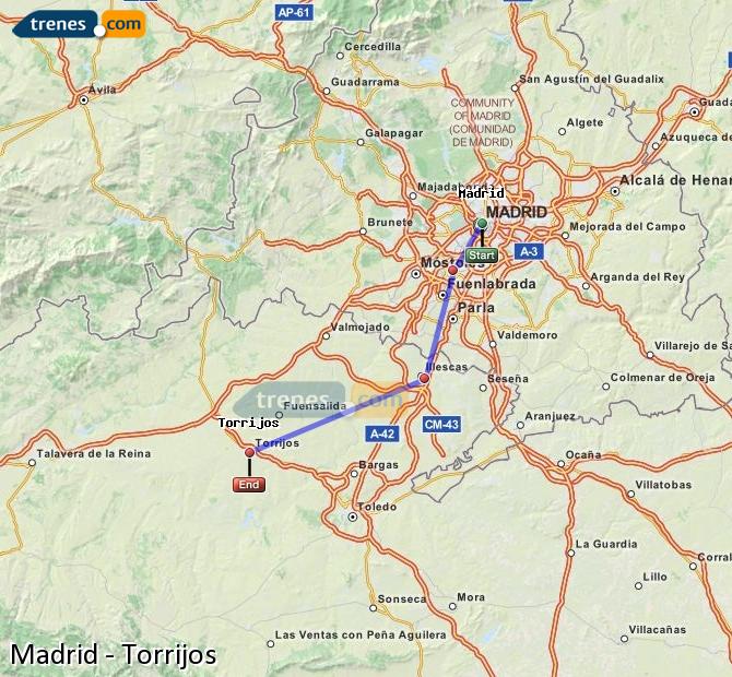 Ampliar mapa Trenes Madrid Torrijos