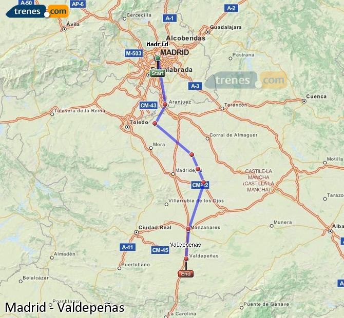 Tren Madrid Valdepeñas