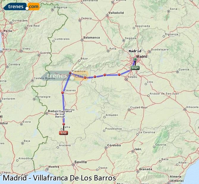 Tren Madrid Villafranca de los Barros