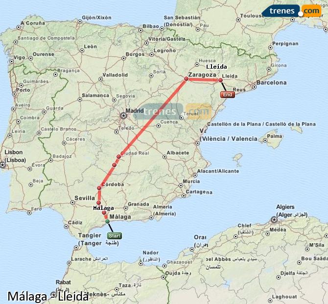 Tren Málaga-María Zambrano Lleida (Lérida)