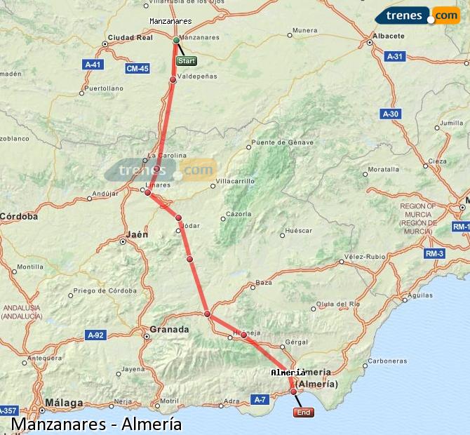 Tren Manzanares Almería