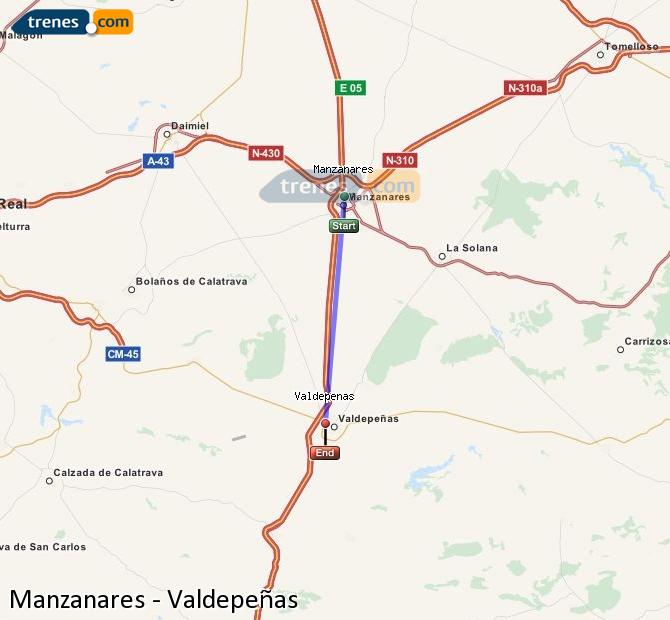 Tren Manzanares Valdepeñas