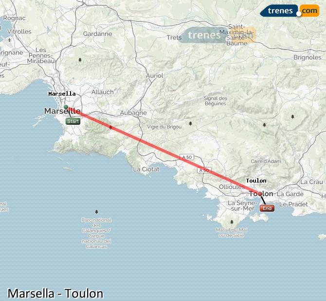 Tren Marseille St-Charles (Marsella) Toulon (Tolón)