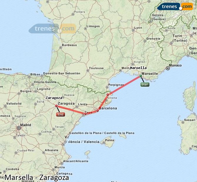 Tren Marseille St-Charles (Marsella) Zaragoza Delicias