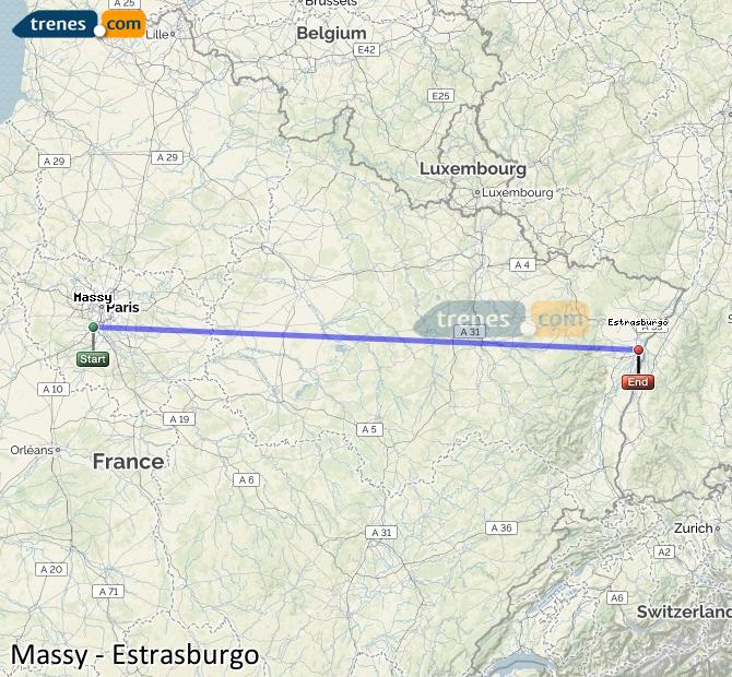 Train Massy TGV Strasbourg (Estrasburgo)