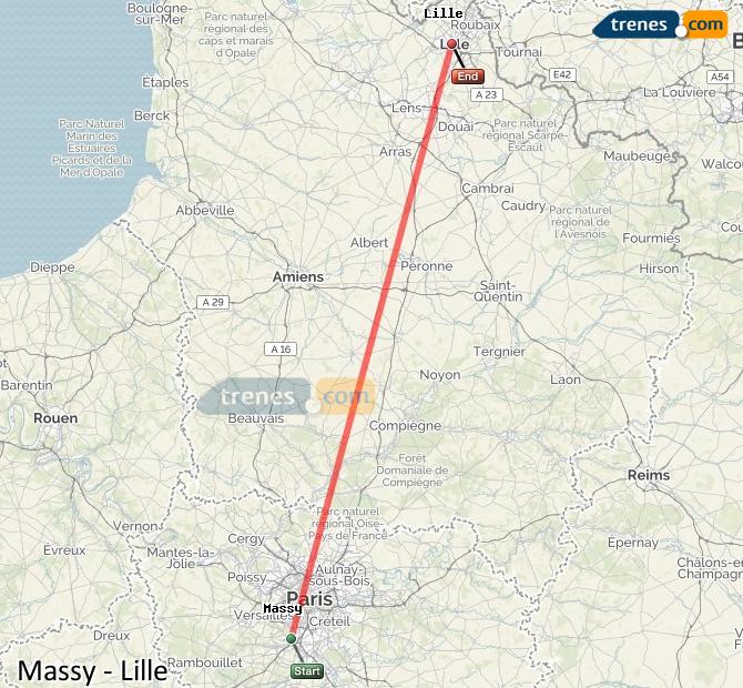 Train Massy TGV Lille (Lila)