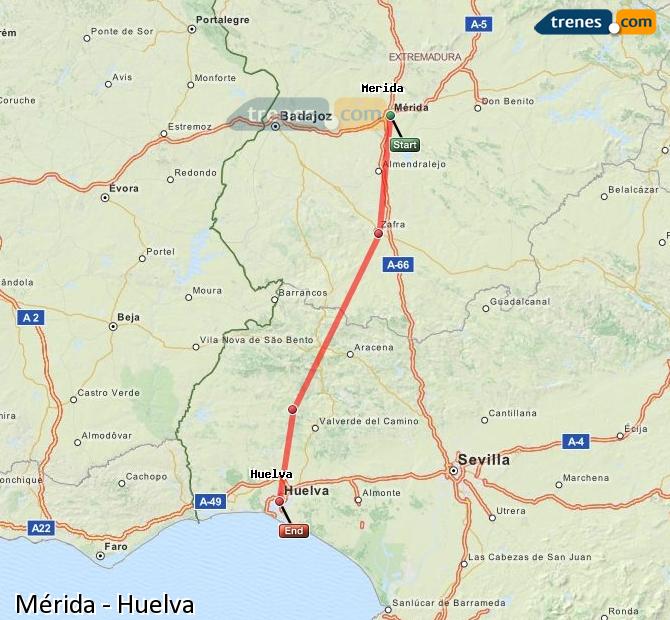 Tren Mérida Huelva