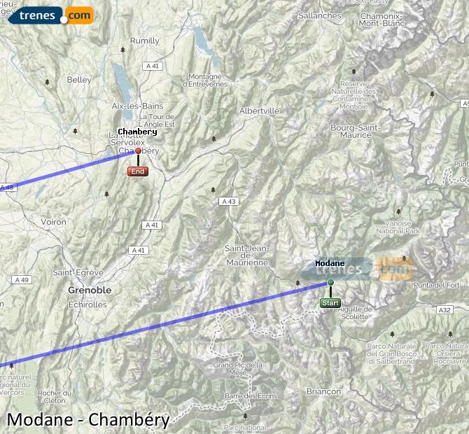 Train Modane Chambéry Challes-les-Eaux