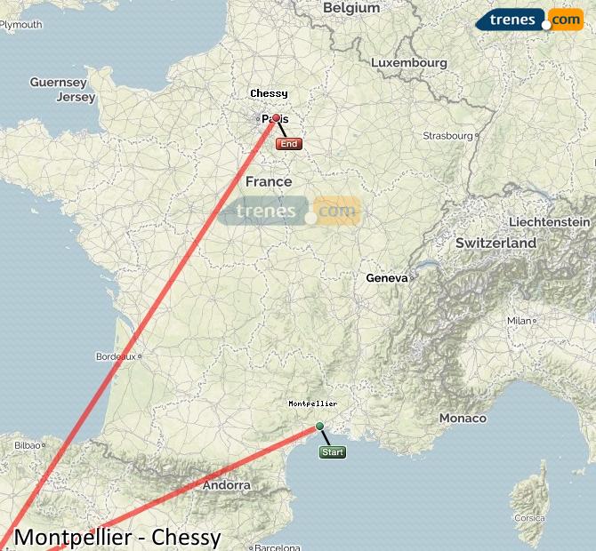 Train Montpellier St-Roch Marne-la-Vallée—Chessy (Disneyland Paris)