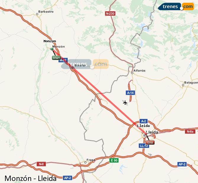 Tren Monzón-Rio Cinca Lleida (Lérida)