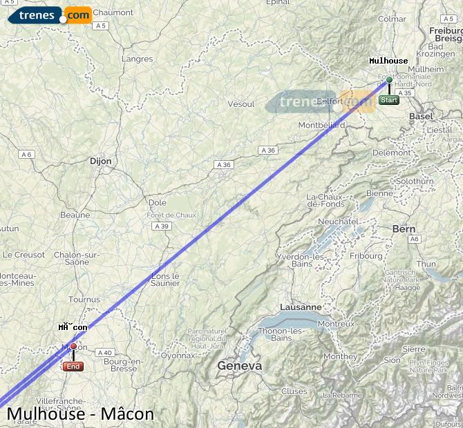 Train Mulhouse Mâcon