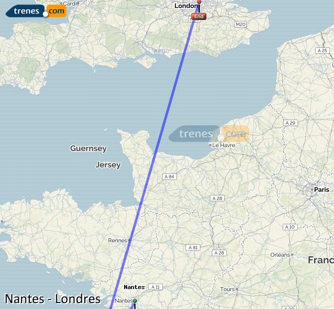Train Nantes to London (Londres)