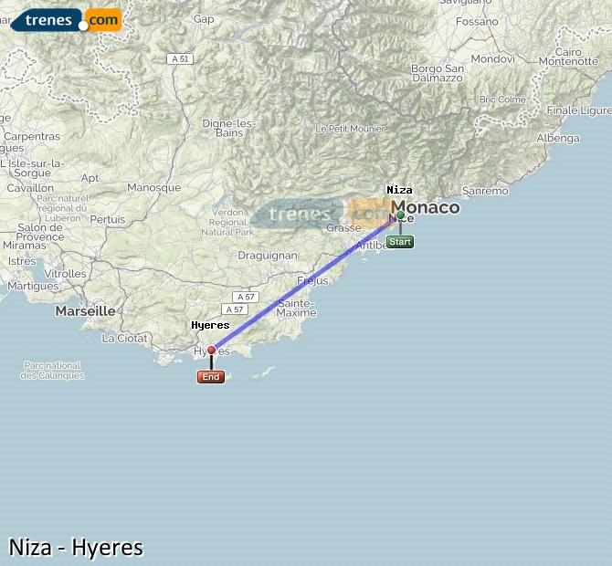 Treno Nice (Niza) Hyères