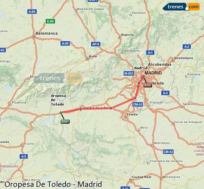Tren Oropesa de Toledo Madrid