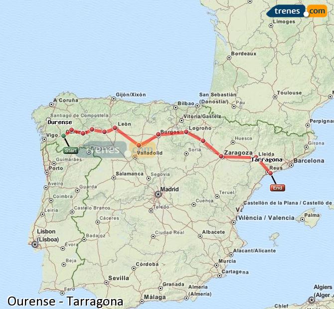 Tren Ourense (Orense) Tarragona