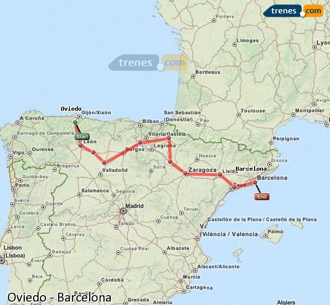 Tren Oviedo Barcelona