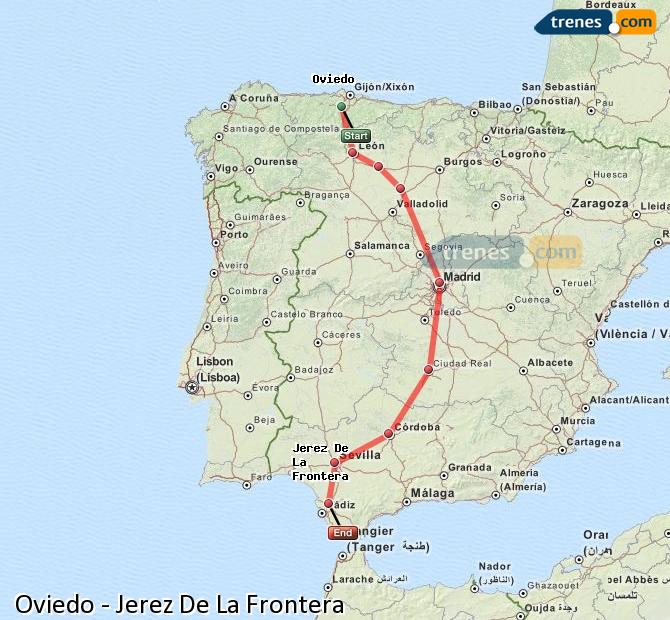 Tren Oviedo Jerez de la Frontera