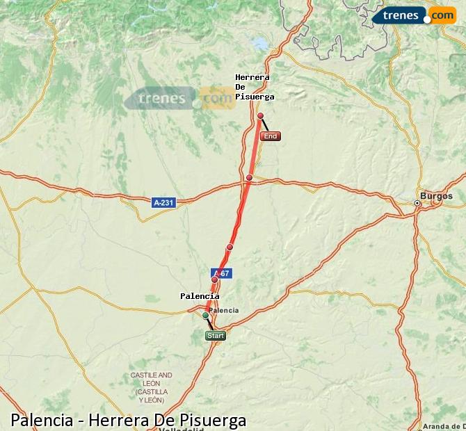 Tren Palencia Herrera de Pisuerga