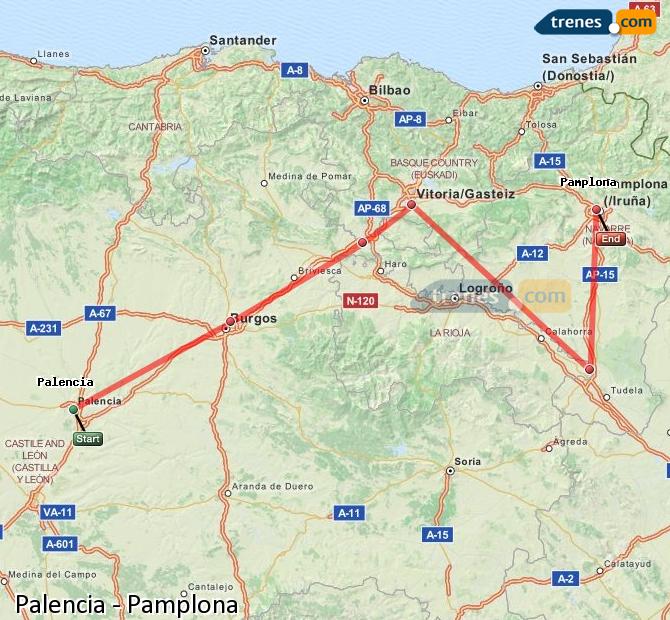 Tren Palencia Pamplona/Iruña
