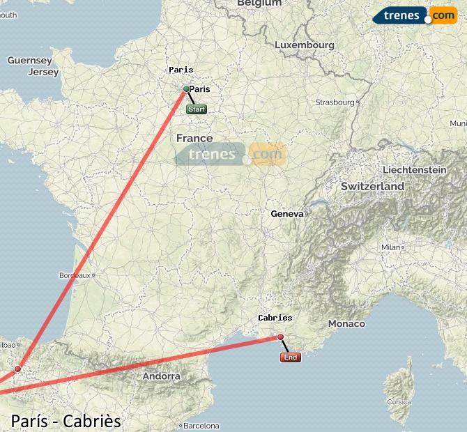Train Paris to Aix en Provence - Cabries Tgv